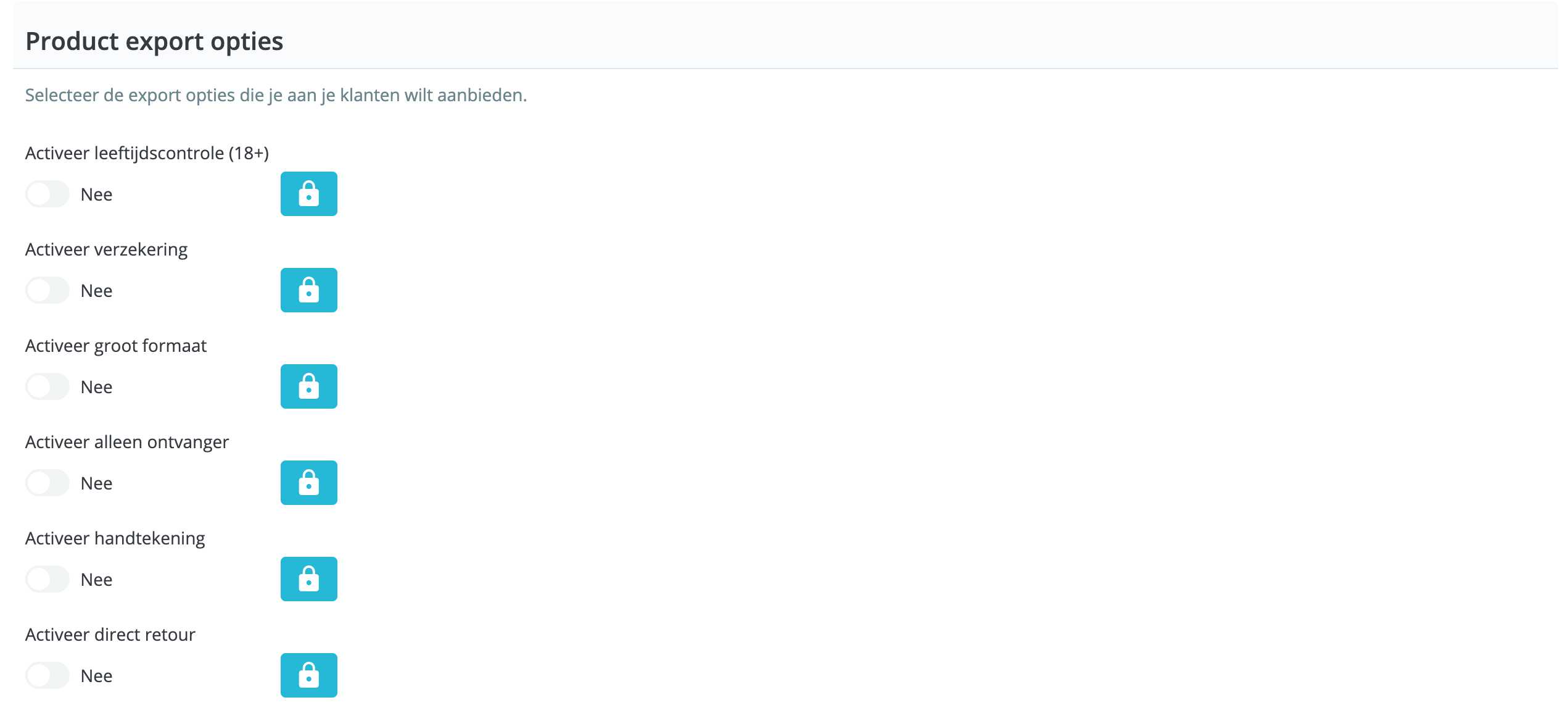 wMyParcel PrestaShop plugin instellingen op productniveau product export opties