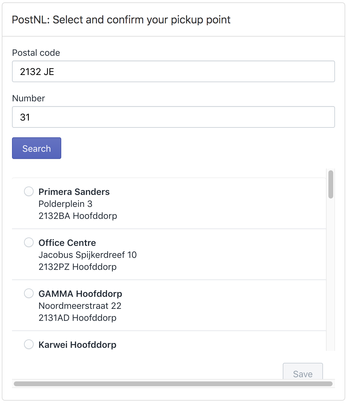 Shopify checkout pickup