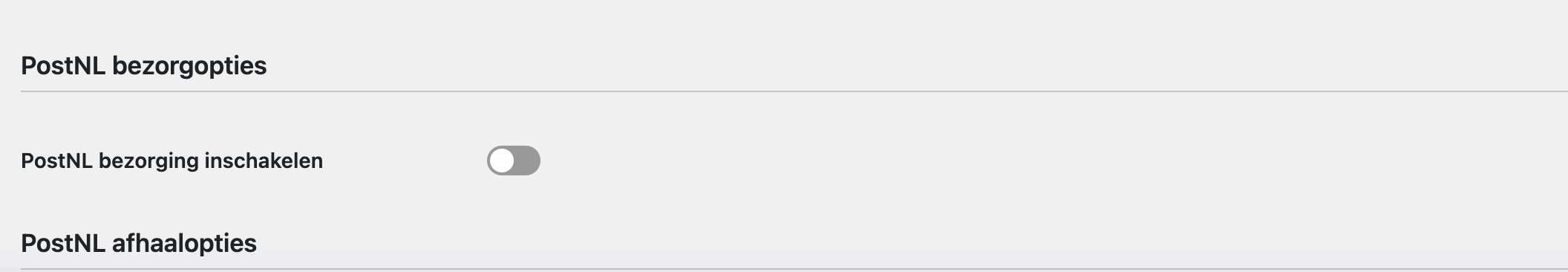 MyParcel PostNL bezorgopties inactief zetten