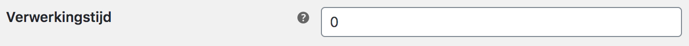 WooCommerce PostNL verwerkingstijd